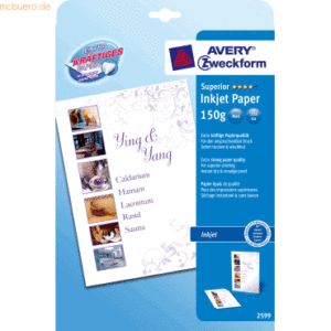 Avery Zweckform Inkjet-Papier Superior A4 einseitig beschichtet matt 1