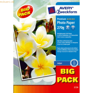 Avery Zweckform Inkjet-Fotopapier Premium A4 einseitig beschichtet hoc