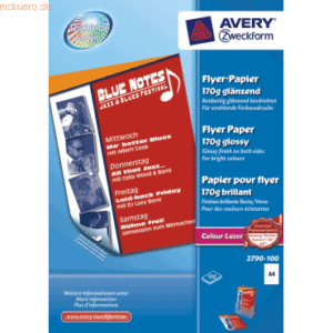 Avery Zweckform Farb-Laser Flyer-Papier A4 beidseitig beschichtet glän