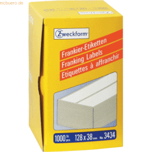 Avery Zweckform Frankieretiketten 128x38mm doppelt VE=1000 Stück