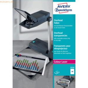 Avery Zweckform OHP-Folie A4 spezialbeschichtet Sensorstreifen 0