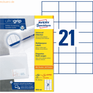 Avery Zweckform Universal-Etiketten ultragrip 70x42