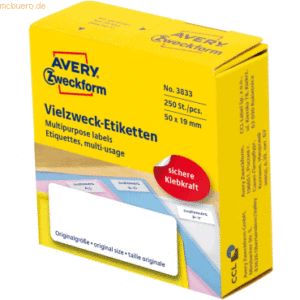 Avery Zweckform Vielzwecketikett auf Rolle zur Handbeschriftung 50x19m