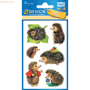 10 x Z-Design Sticker 76x120mm Papier 3 Bogen Motiv Igel