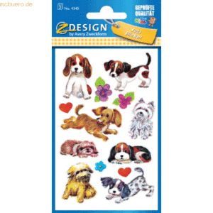 10 x Z-Design Sticker 76x120mm Papier 3 Bogen Motiv Hunde