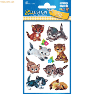 10 x Z-Design Sticker 76x120mm Papier 3 Bogen Motiv Katzen