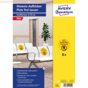 Avery Zweckform Schilder selbstklebend A4 200mm 'Bitte diesen Platz ..