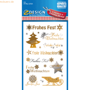 10 x Z-Design Sticker Weihnacht Folie transparent 2 Bogen Motiv Schrif