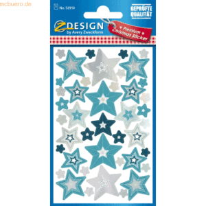 Z-Design Weihnachts-Etikett Sterne rot/grau/weiß VE=25 Etiketten