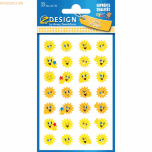 10 x Z-Design Kids Belohnungs- & Motivations-Sticker Sonne bunt 56 Stü
