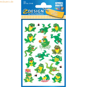 10 x Z-Design Sticker 76x120mm Papier 3 Bogen Motiv Frosch