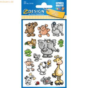 10 x Z-Design Sticker 76x120mm Papier 3 Bogen Motiv Tiere