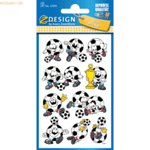 10 x Z-Design Sticker 76x120mm Papier 3 Bogen Motiv Fußbälle