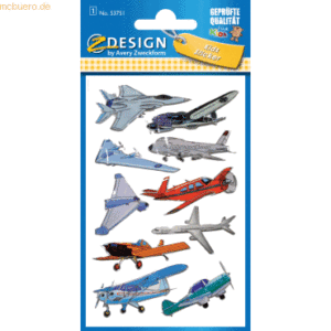 Z-Design Sticker 76x120mm Metallic 1 Bogen Flugzeuge