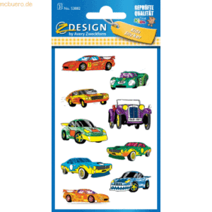 10 x Z-Design Sticker coole Autos Papier 3 Bogen Motiv coole Autos