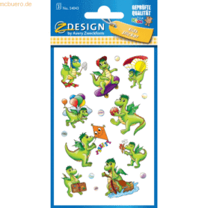 10 x Z-Design Sticker 76x120mm Papier 3 Bogen Motiv kleiner Drache