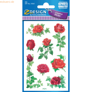 10 x Z-Design Sticker 76x120mm Papier 3 Bogen Motiv Rosen Efeu