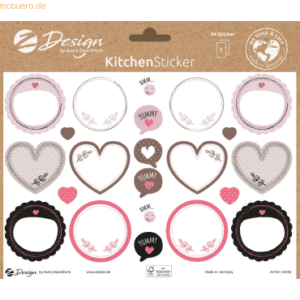 5 x Z-Design Küchen Sticker -Beschriftungsetiketten- wiederablösbar bu