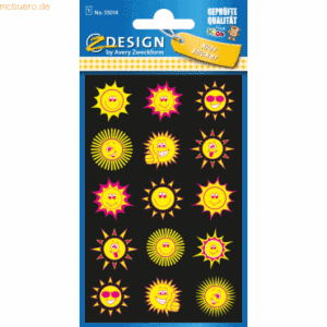Z-Design Neon Sticker Folie Sonne weiß gelb pink 15 Aufkleber