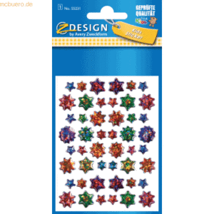 10 x Z-Design Sticker 75x100mm Glossy 1 Bogen Motiv Sterne