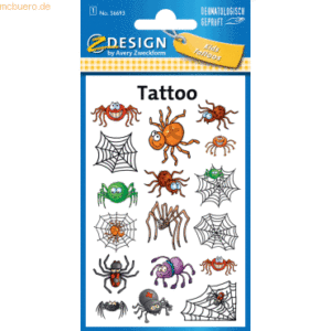 10 x Z-Design Tattoos 76x120mm 1 Bogen Motiv Spinnen