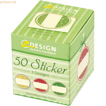Z-Design Sticker auf Rolle Motiv Geschenkbeschriftung rund 38mm 3 Moti