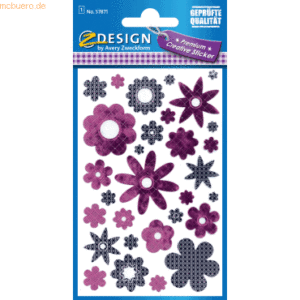 10 x Z-Design Sticker 76x120mm Effektfolie 1 Bogen Motiv Blumen