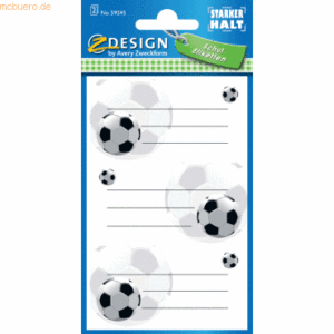 10 x Z-Design Buchetikett Papier 76x120mm 2 Bogen Motiv Fußball