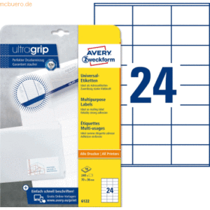 Avery Zweckform Universal-Etiketten ultragrip 70x36 mm VE=240 Etikette