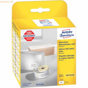 Avery Zweckform Rollenetiketten Adressieren 54x25mm VE=500 Stück