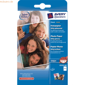 Avery Zweckform Inkjet-Fotopapier Classic A6 einseitig beschichtet glä