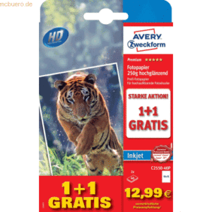 Avery Zweckform Fotopapier Premium Inkjet 10x15cm 80 Blatt weiß hochgl