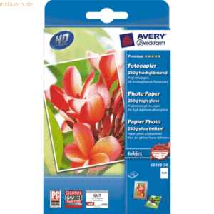 Avery Zweckform Inkjet-Fotopapier Premium A6 einseitig beschichtet hoc