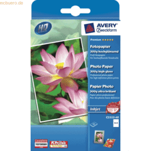 Avery Zweckform Inkjet-Fotopapier Premium A6 einseitig beschichtet hoc