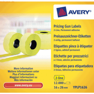 Avery Zweckform Handauszeichner-Etiketten 2-zeilig permanent neongelb