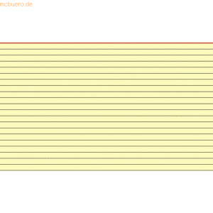 Brunnen Karteikarten A5 liniert gelb VE=100 Stück