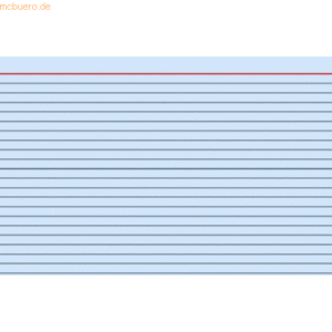 Brunnen Karteikarten A5 liniert blau VE=100 Stück