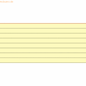 Brunnen Karteikarten A7 liniert gelb VE=100 Stück