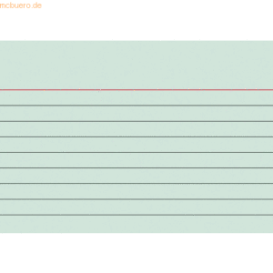 Brunnen Karteikarten A7 liniert grün VE=100 Stück