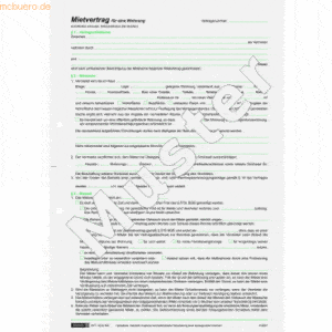 Brunnen Mietvertrag für eine Wohnung A4 6 Blätter inklusive Hausordnun