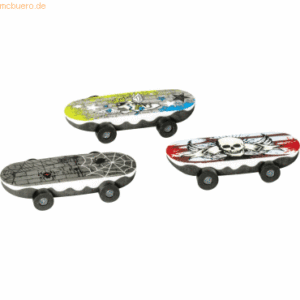 30 x Brunnen Radierer Skateboard 6x2cm Motive sortiert