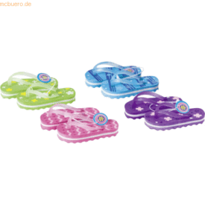 30 x Brunnen Radierer FlipFlops 4x3cm farbig sortiert