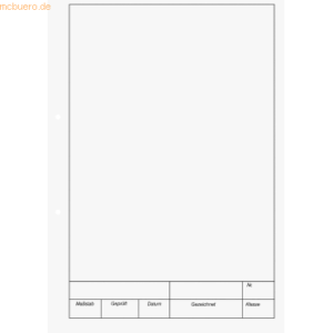 10 x Brunnen Zeichenblock Kieser A4 blanko 150g/qm 25 Blatt