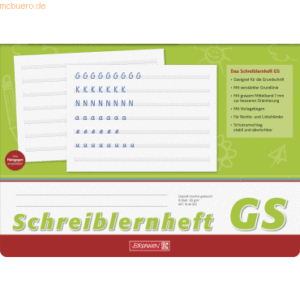 10 x Brunnen Schreiblernheft A4 quer Lineatur GS 16 Blatt