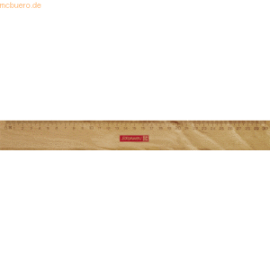 12 x Brunnen Lineal 30cm Holz braun