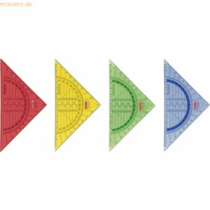 10 x Brunnen Geometrie-Dreieck 16cm bruchsicher farbig sortiert