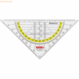 10 x Brunnen Geometrie-Dreieck 16cm bruchsicher mit Griff glasklar