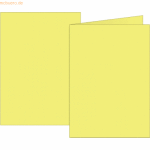5 x Brunnen Doppelkarten A6 160g gelb VE=10 Karten