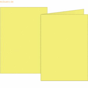 5 x Brunnen Doppelkarten B6 200g gelb VE=10 Karten