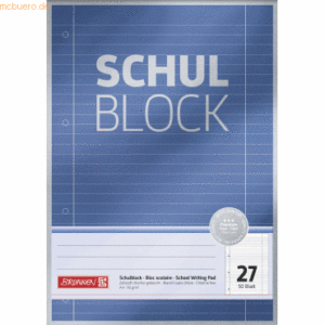 10 x Brunnen Schulblock Premium A4 90g/qm 50 Blatt Lineatur 27
